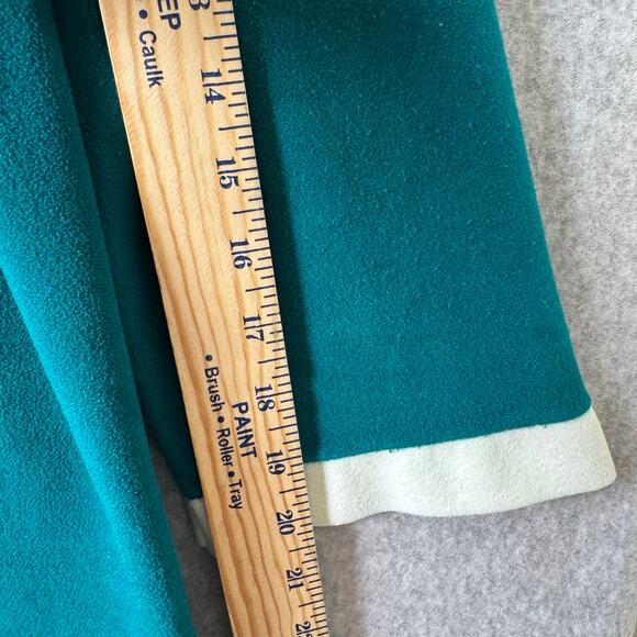 VTG JCPenney Housecoat Robe Women’s Sz 16 70s 80s Long Colorblock Green Retro - Picture 5 of 11